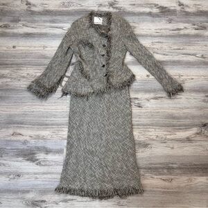 Vivienne Westwood Vintage 1997 Runway Fray Edge Skirt Suit